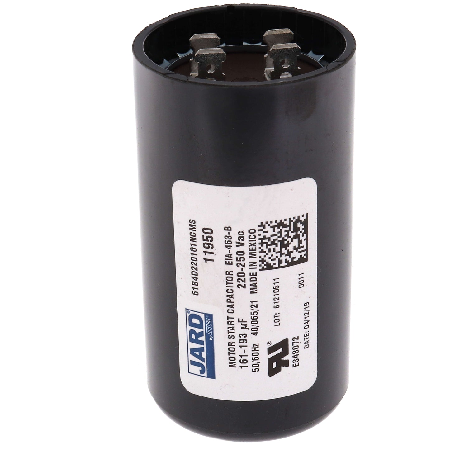 220/250 V, 161–193 MFD Motor Start Capacitor