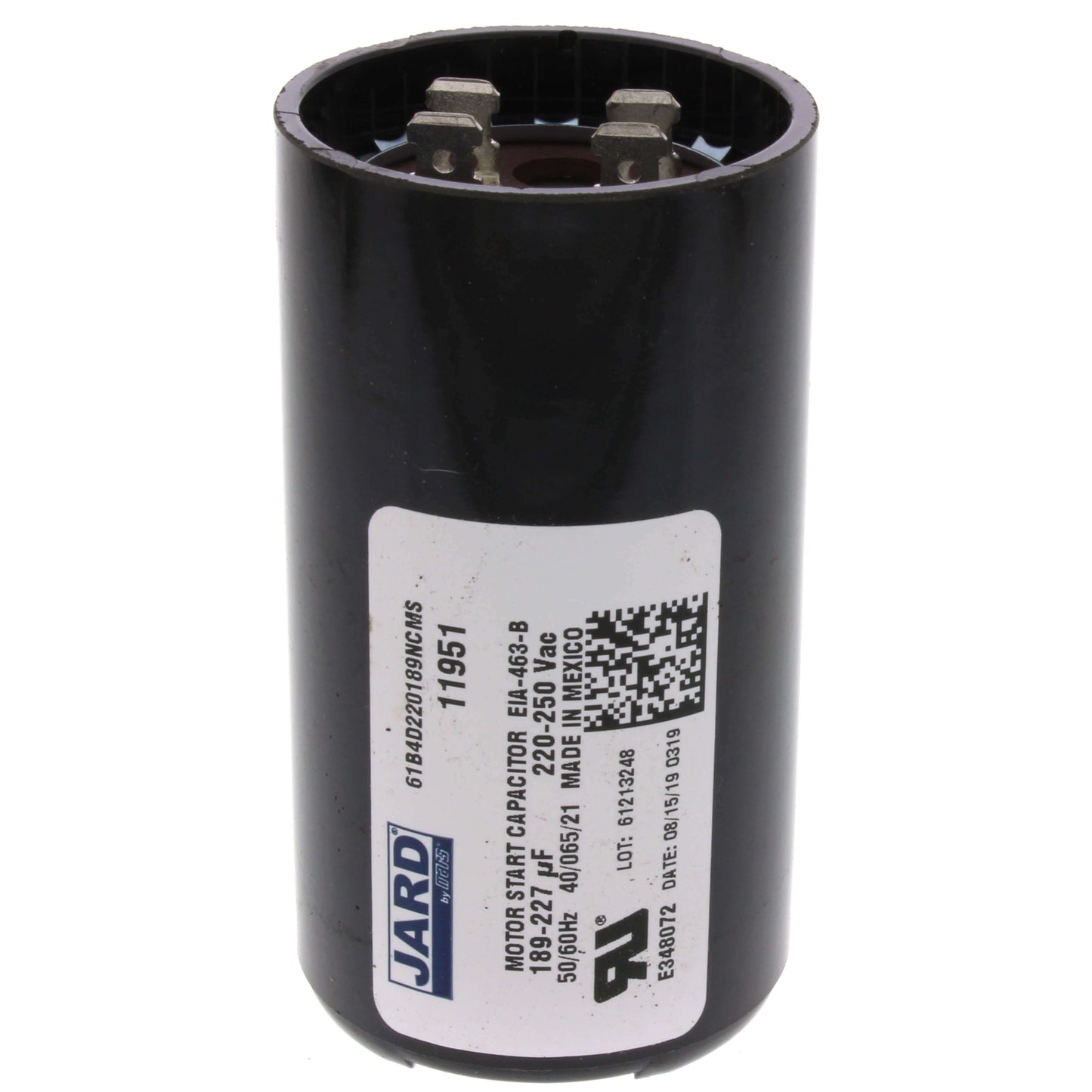 220/250 V, 189–227 MFD Motor Start Capacitor
