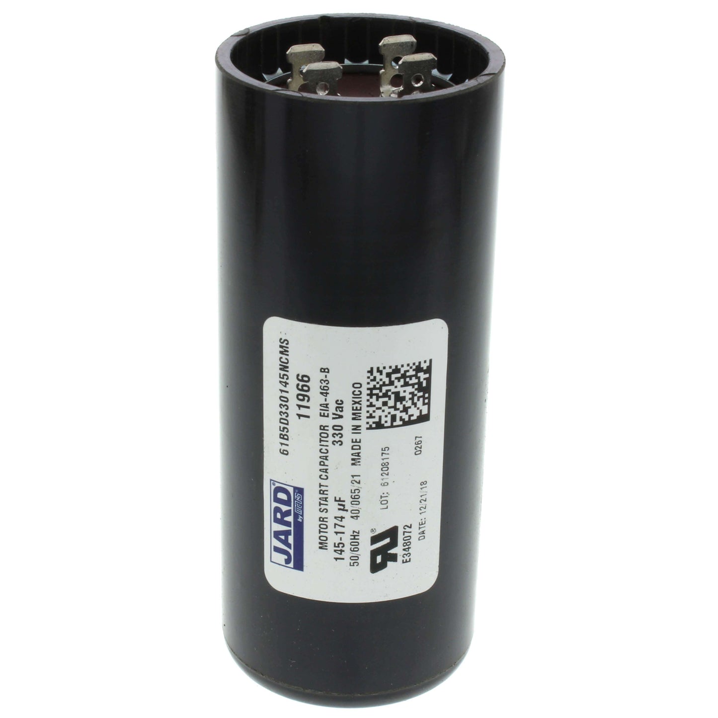 330 V, 145–174 MFD Motor Start Capacitor